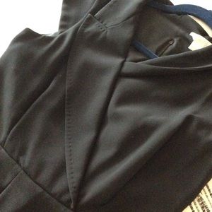 MaxMara black tuxedo asymmetrical dress